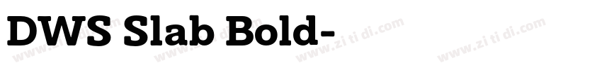 DWS Slab Bold字体转换